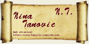 Nina Tanović vizit kartica